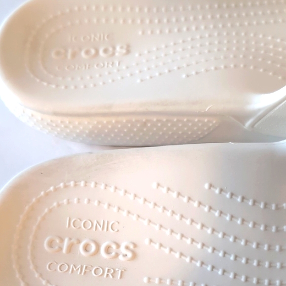 CROCS White Slide Sandals - Picture 2 of 10